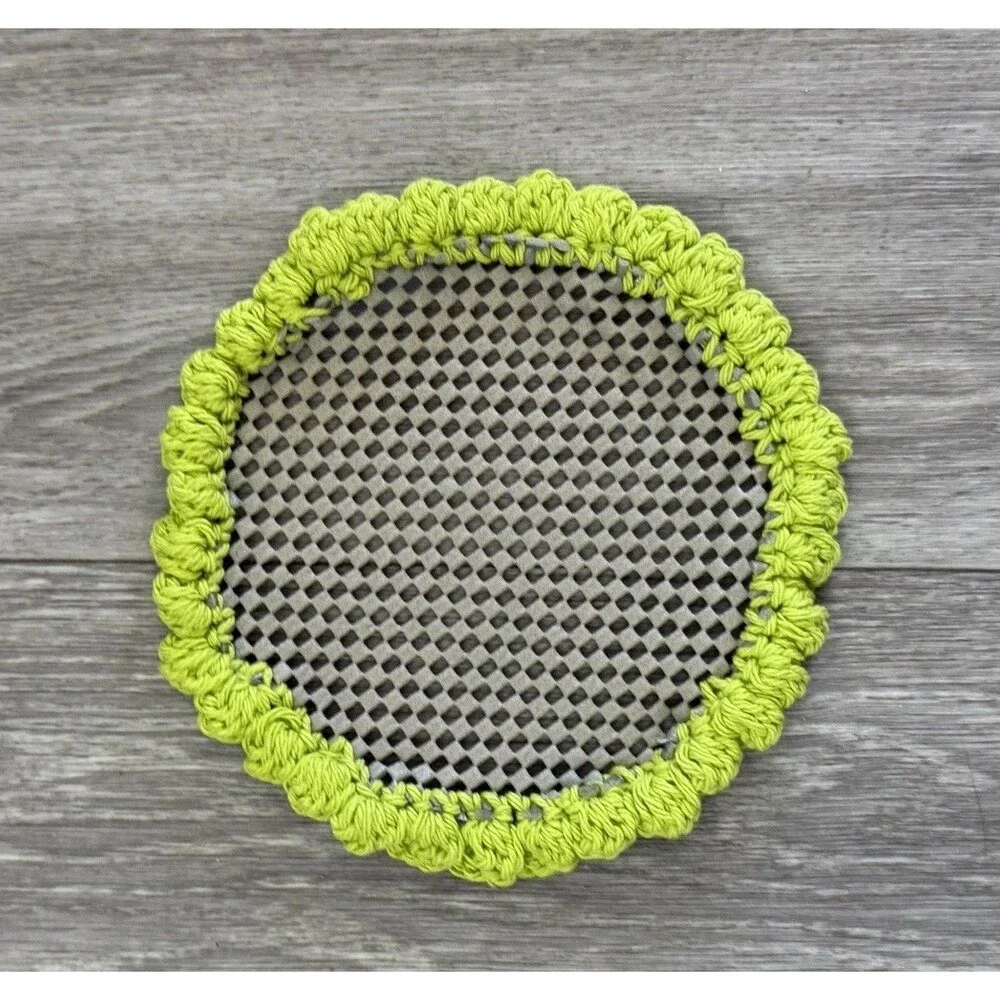 Handmade Crochet Jar Opener Gripper With Crochet Edge Kitchen Accessory Gift 6”